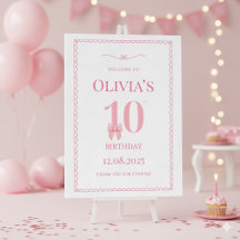 10e Verjaardag Meisje Welkom Party Foam Board