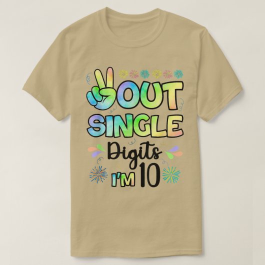 10e verjaardag meisjes 10 jaar oude verjaardag t-shirt (Design voorkant)