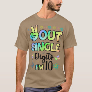 10e verjaardag meisjes 10 jaar oude verjaardag t-shirt