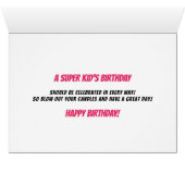 10e verjaardag Meisjes Super Kinder Roze stripboek (Binenzijde Horizontaal (Onderkant))