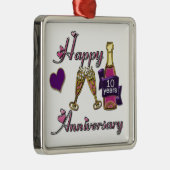 10e. Verjaardag Metalen Ornament (Rechts)