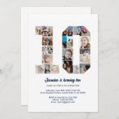 10e verjaardag nummer 10 aangepaste fotocollage kaart (Voorkant / Achterkant)