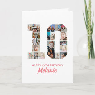 10e verjaardag nummer 10 foto collage gepersonalis kaart