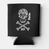 10e verjaardag of elk jaar schedel en dwarsbeender blikjeskoeler (Voorkant)