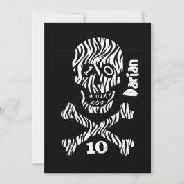 10e verjaardag of elk jaar Schedel en Kruisbeender Kaart
