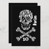 10e verjaardag of elk jaar Schedel en Kruisbeender Kaart (Voorkant / Achterkant)