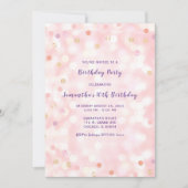 10e verjaardag Paars roze goud Kaart (Voorkant)