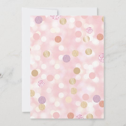 10e verjaardag Paars roze goud Kaart (Achterkant)