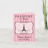 10e verjaardag Paris Passport Invitation (Voorkant)