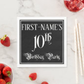 10e verjaardag Partij — Fancy Manuscript + de Naam Servet (Insitu)