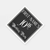 10e verjaardag Partij — Fancy Manuscript + de Naam Servet (Hoek)