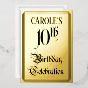 10e verjaardag Partij — Legant Manuscript + de Naa Folie Uitnodiging