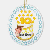 10e Verjaardag Partij Muis Verjaardag ornament (Links)