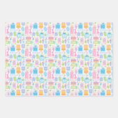 10e verjaardag Pastel Roze Cadeaus Ballons Inpakpapier Vel (Voorkant 2)