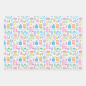 10e verjaardag Pastel Roze Cadeaus Ballons Inpakpapier Vel (Voorkant)