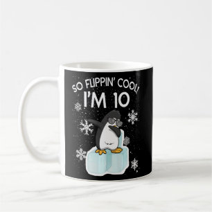 10e Verjaardag Pinguïn Zo Flippin Cool Ik ben 10 J Koffiemok