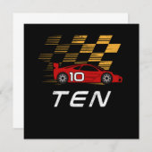 10e verjaardag racebus - 10 jaar rackchauffeur kaart (Voorkant / Achterkant)