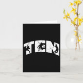 10e Verjaardag Retro Badminton 10 Jaar Oud Jongen Kaart (Gele Bloem)