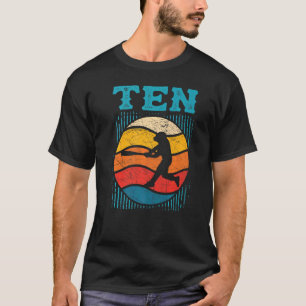 10e verjaardag Retro Baseball 10 jaar oud Jongeren T-shirt