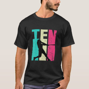 10e verjaardag Retro Baseball Lovers 10 jaar oud B T-shirt