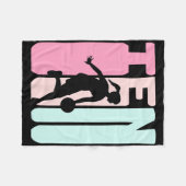 10e verjaardag Retro Bysketbyll Speler 10 jaar oud Fleece Deken (Voorkant (Horizontaal))