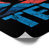 10e Verjaardag Retro Skiën 10 Jaar Oude Jongens Gi Poster (Hoek)