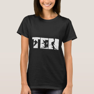 10e Verjaardag Retro Skiën 10 Jaar Oude Jongens Gi T-shirt