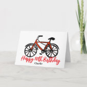 10e verjaardag rode fiets kaart (Voorkant)