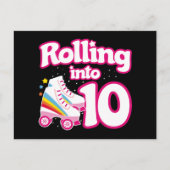 10e verjaardag Roller Skate 10 jaar oud schaatsen Briefkaart (Voorkant)