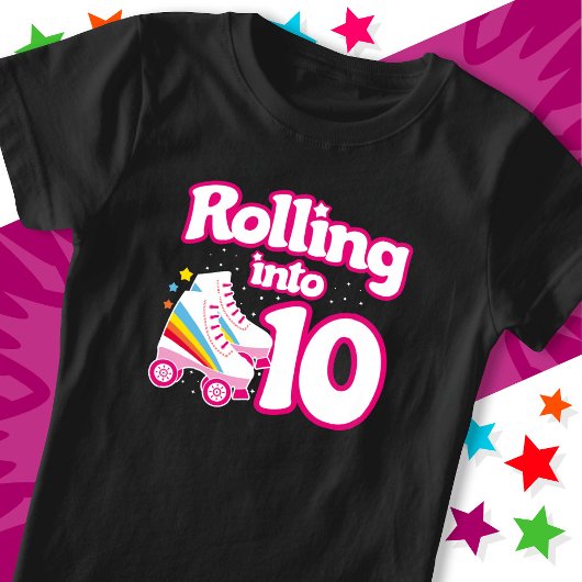 10e verjaardag rolschaatsen 10 jaar oud Schaats T-shirt