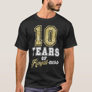 10e verjaardag Royal Royalty Theme 10-jarige jonge T-shirt