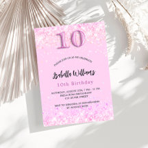 10e verjaardag roze confetti meisje feest