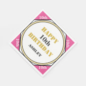  10e verjaardag Roze goud Servet (Hoek)