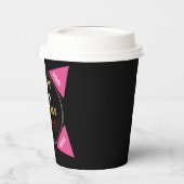 10e verjaardag Roze Goud Zwart Papieren Bekers (Links)