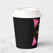 10e verjaardag Roze Goud Zwart Papieren Bekers (Rechts)