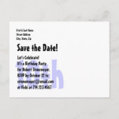 10e verjaardag Save the Date Feestelijke Kaarsen V Aankondigingskaart (Achterkant)