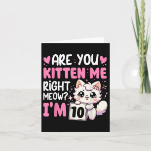10e verjaardag Shirt voor meisje 10jr tien 10 jaar Kaart