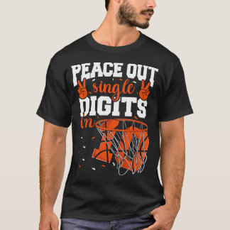 10e Verjaardag Shirten Boys Basketball Peace Out S T-shirt