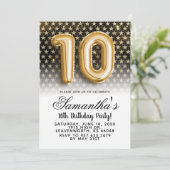 10e verjaardag ster uitnodiging (Staand voorkant)