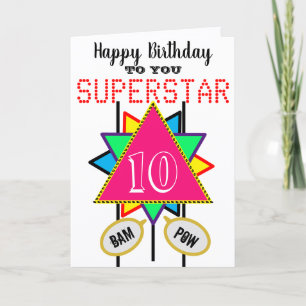 10e verjaardag Superstar Roze Driehoek ELKE LEEFTI Kaart
