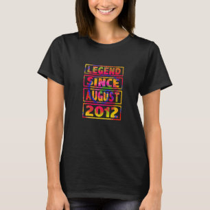 10e verjaardag Tie Dye decoratie Legende sinds aug T-shirt