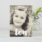 10e verjaardag Tien uitnodiging voor fotobedekking (Staand voorkant)