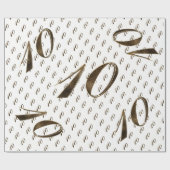 10e verjaardag Tin Bruiloft Jubileum Elegant Goud Cadeaupapier (Vlak)