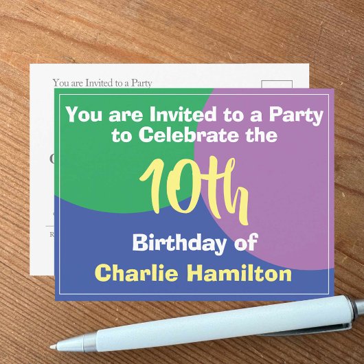 10e verjaardag uitnodiging
