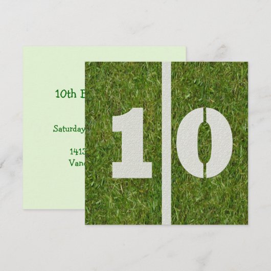 10e verjaardag uitnodiging (Voorkant / Achterkant)