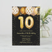 10e verjaardag uitnodiging (Staand voorkant)