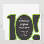 10e verjaardag Uitnodiging (Voorkant / Achterkant)