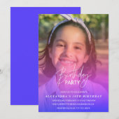 10e verjaardag uitnodiging Party Foto Rainbow (Voorkant / Achterkant)