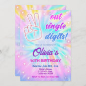 10e verjaardag uitnodiging rust uit enkele cijfers (Voorkant / Achterkant)