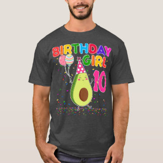 10e verjaardag van Avocados 10 jaar oud meisje T-shirt